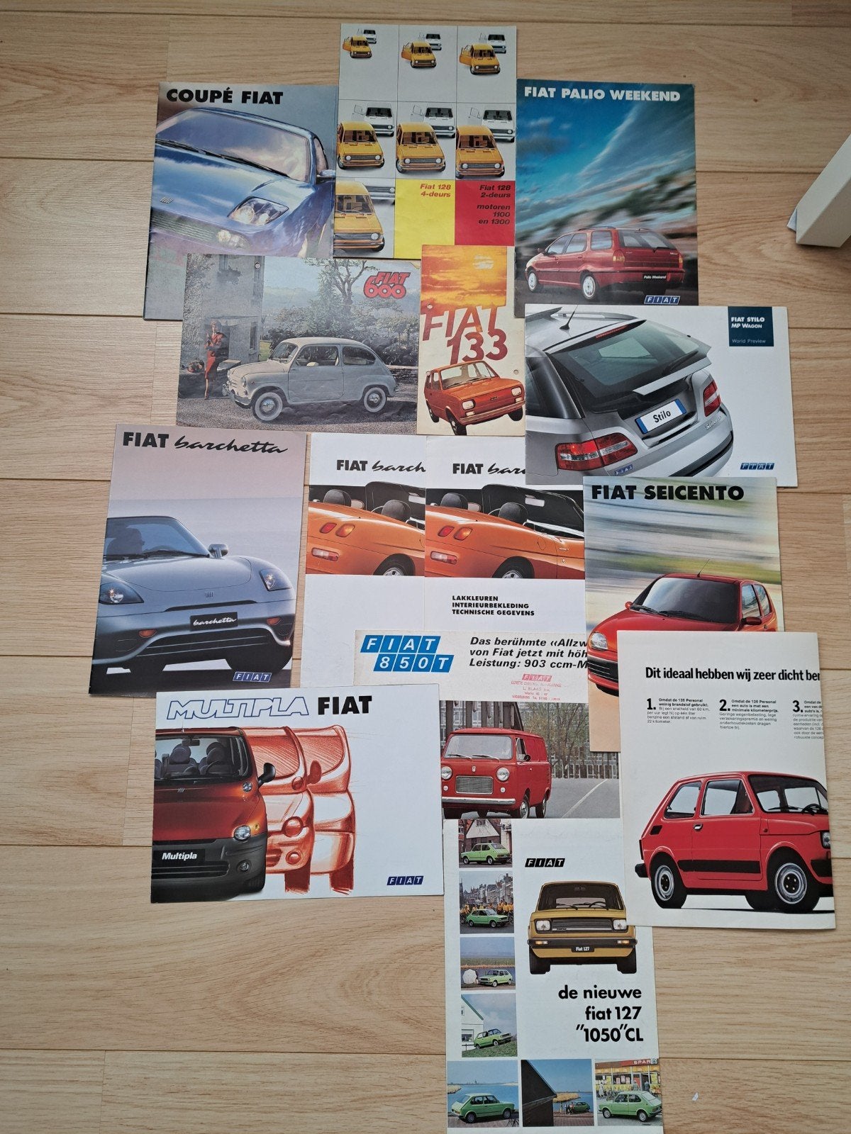 Fiat folders / documentatie, 13x, diverse modellen, Ophalen of Verzenden, Zo goed als nieuw, Overige merken