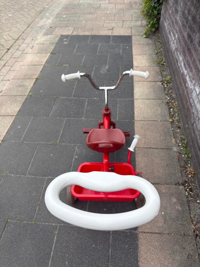 Rode driewieler met optionele duwstang (Italtrike), Ophalen, Gebruikt, Duwstang