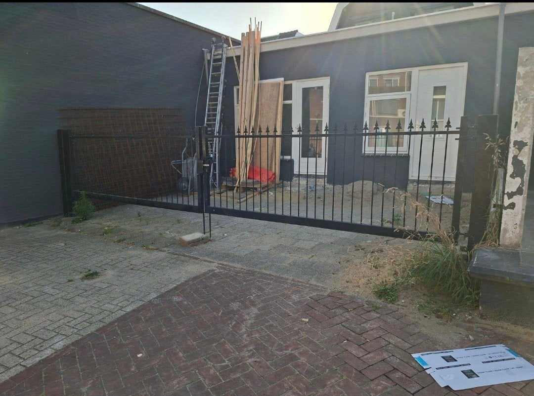 Zwart Spijlenhekwerk Poort - Gebruikt, Ophalen, Met poort, Gebruikt, Spijlenhekwerk