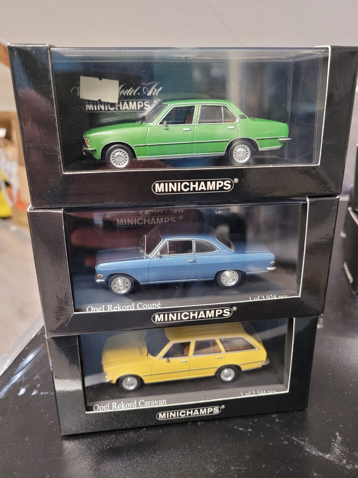 opel rekord  minichamps 1:43, Ophalen of Verzenden, Zo goed als nieuw, Auto, MiniChamps