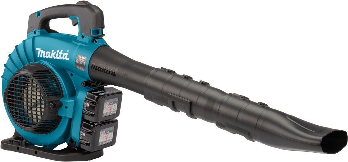 Makita DUB363 Bladblazer/zuiger + 4x accu en Duo snellader., Met opvangzak, Ophalen of Verzenden, Zo goed als nieuw, Makita