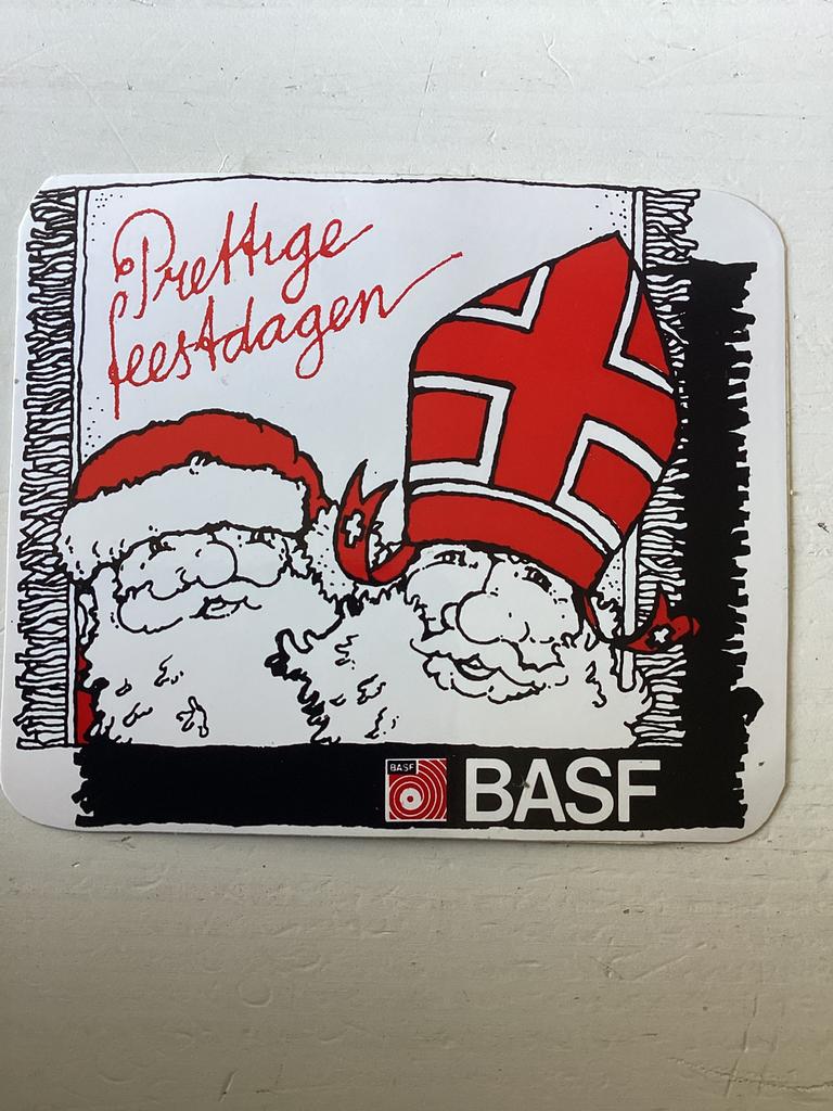 Sticker BASF Kerstman/Sinterklaas, Verzenden, Zo goed als nieuw, Merk