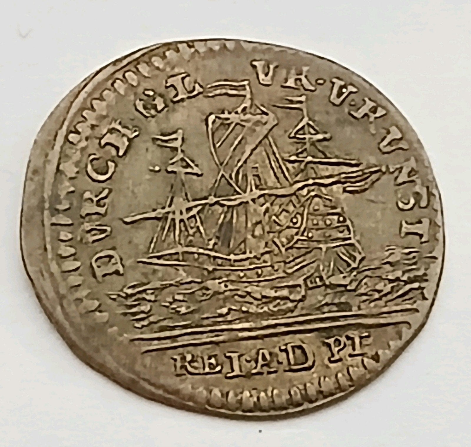 Lodewijk XV Oude Antieke Munt Nürnberg Zeilschip Jeton Token, Ophalen of Verzenden, Duitsland