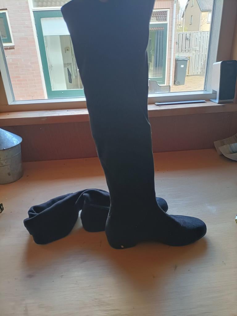 Zwarte Overknee Laarzen - Comfortabel en Stijlvol, Ophalen, Gedragen, Zwart, Hoge laarzen