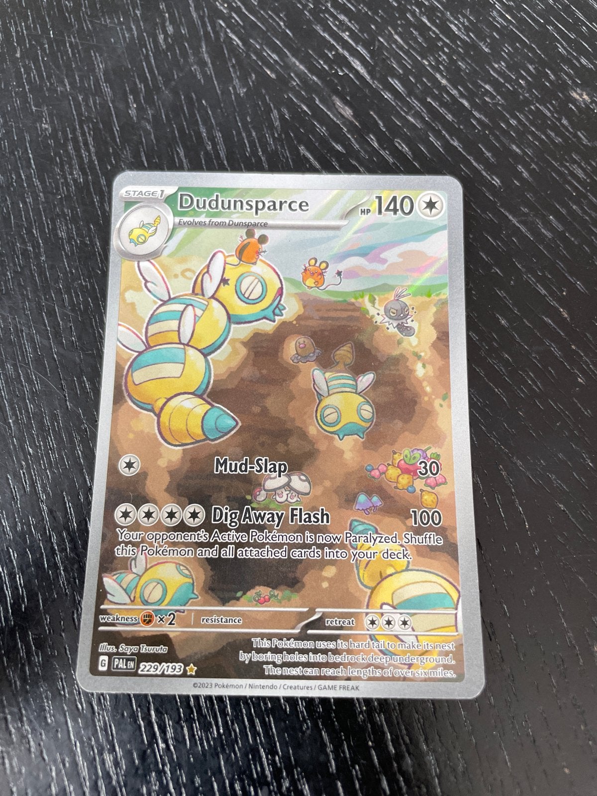 Dudunsparce 229/193 Pokémon kaart, Ophalen of Verzenden, Zo goed als nieuw, Losse kaart