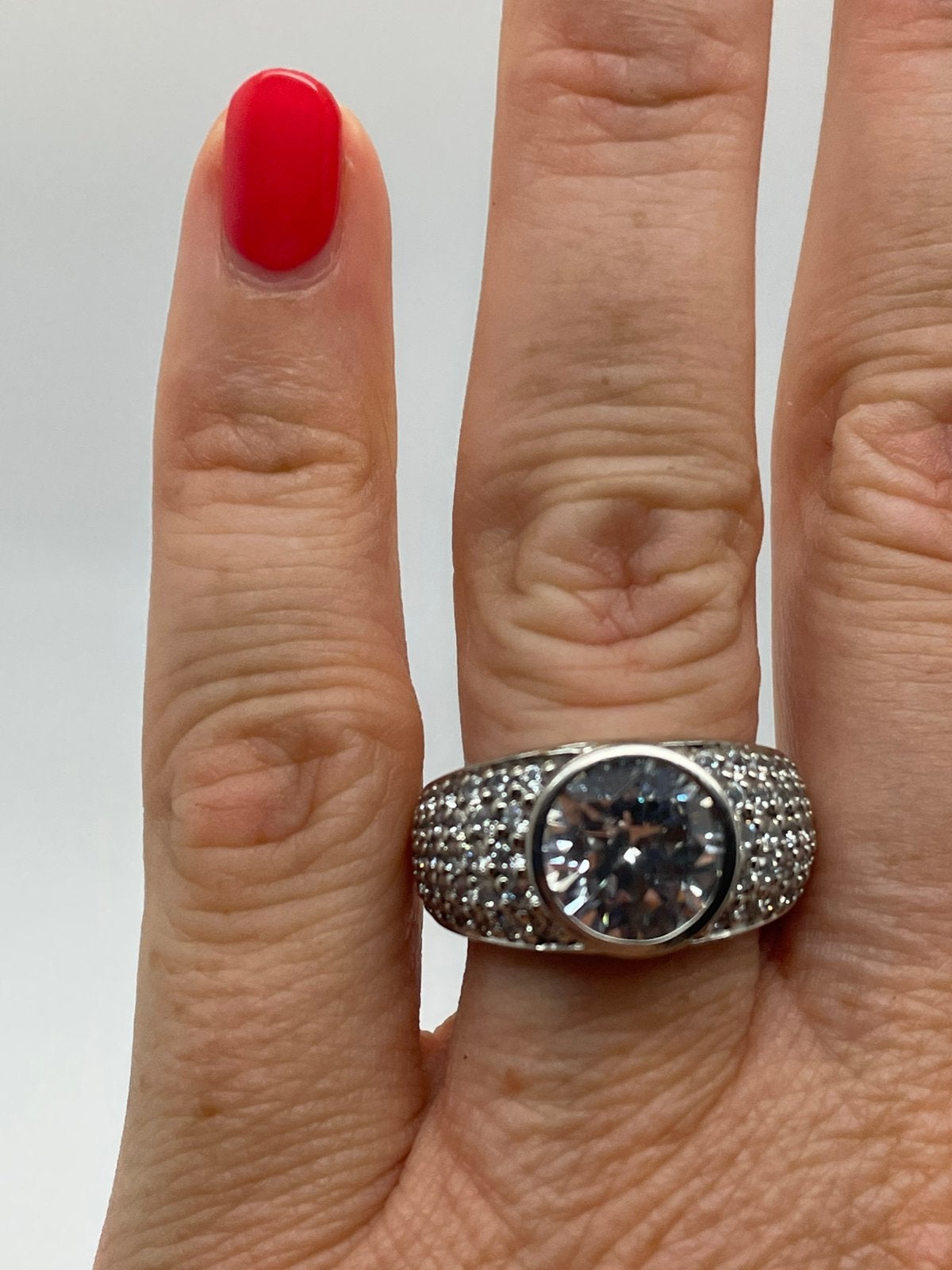 F451 Prachtige zilveren Ti Sento ring maat 17,5, Ophalen of Verzenden, Zo goed als nieuw, X, Dame