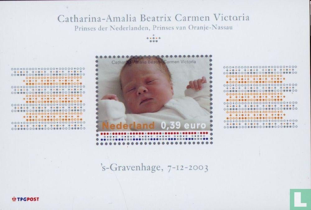 Postfris, Blok Geboorte Amalia 2003 NVPH 2243, Verzenden, Na 1940, Postfris