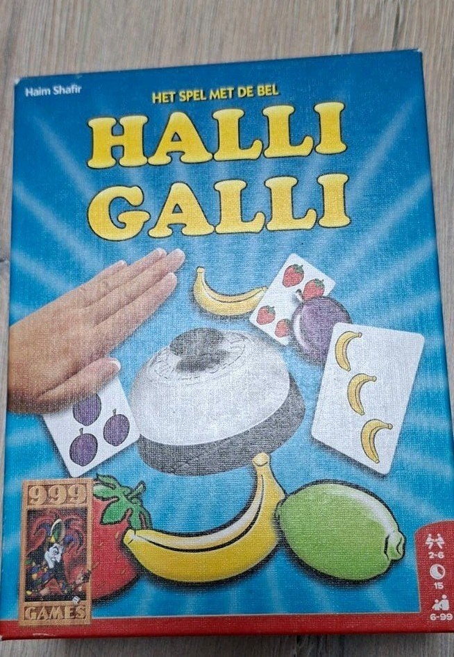 Halli Galli - Het spel met de bel, Vijf spelers of meer, Ophalen of Verzenden, Gebruikt, 999 Games