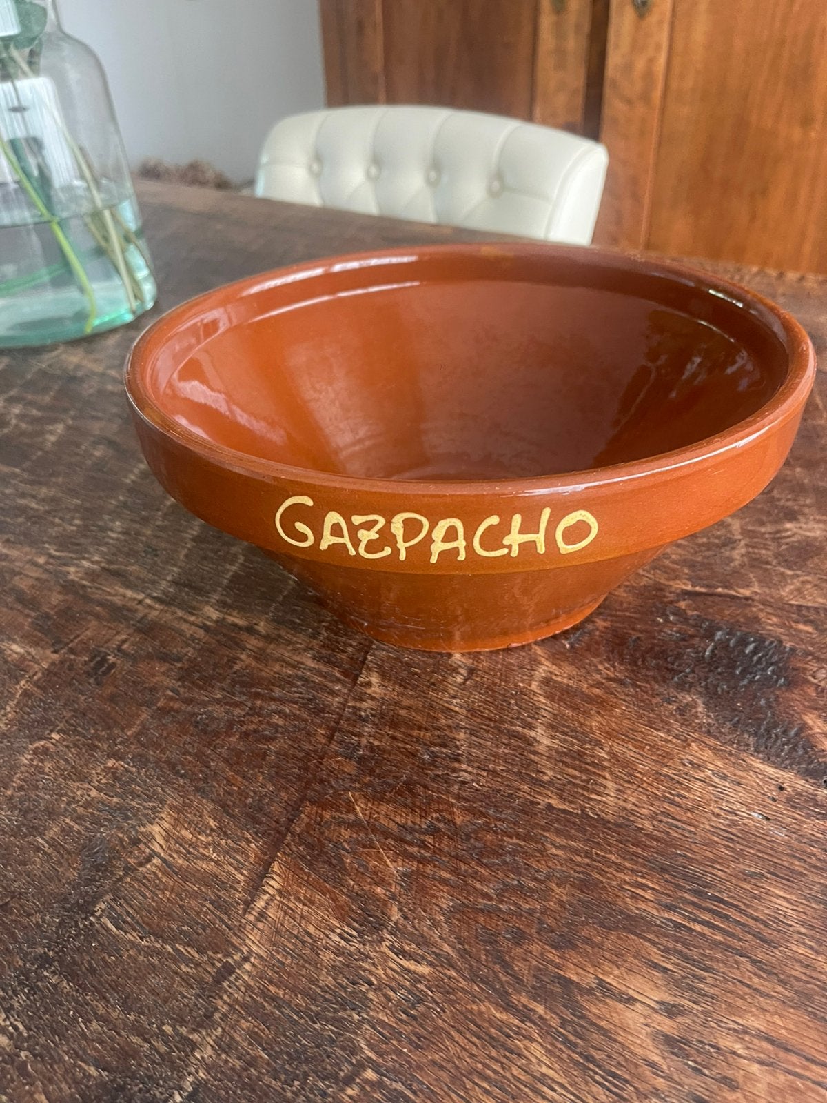 Spaans Aardewerk Gazpacho kom, Ophalen of Verzenden, Zo goed als nieuw, Kom(men), Overige stijlen
