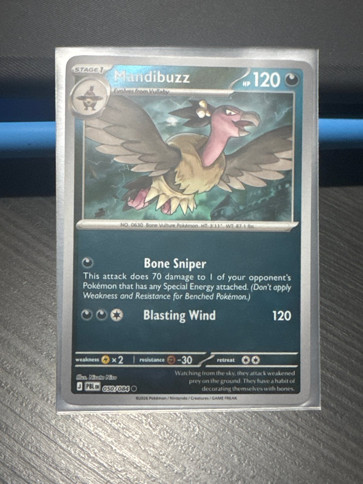 Mandibuzz 050/084 Reverse Holo Pokemon Kaart, Ophalen of Verzenden, Zo goed als nieuw, Losse kaart, Foil