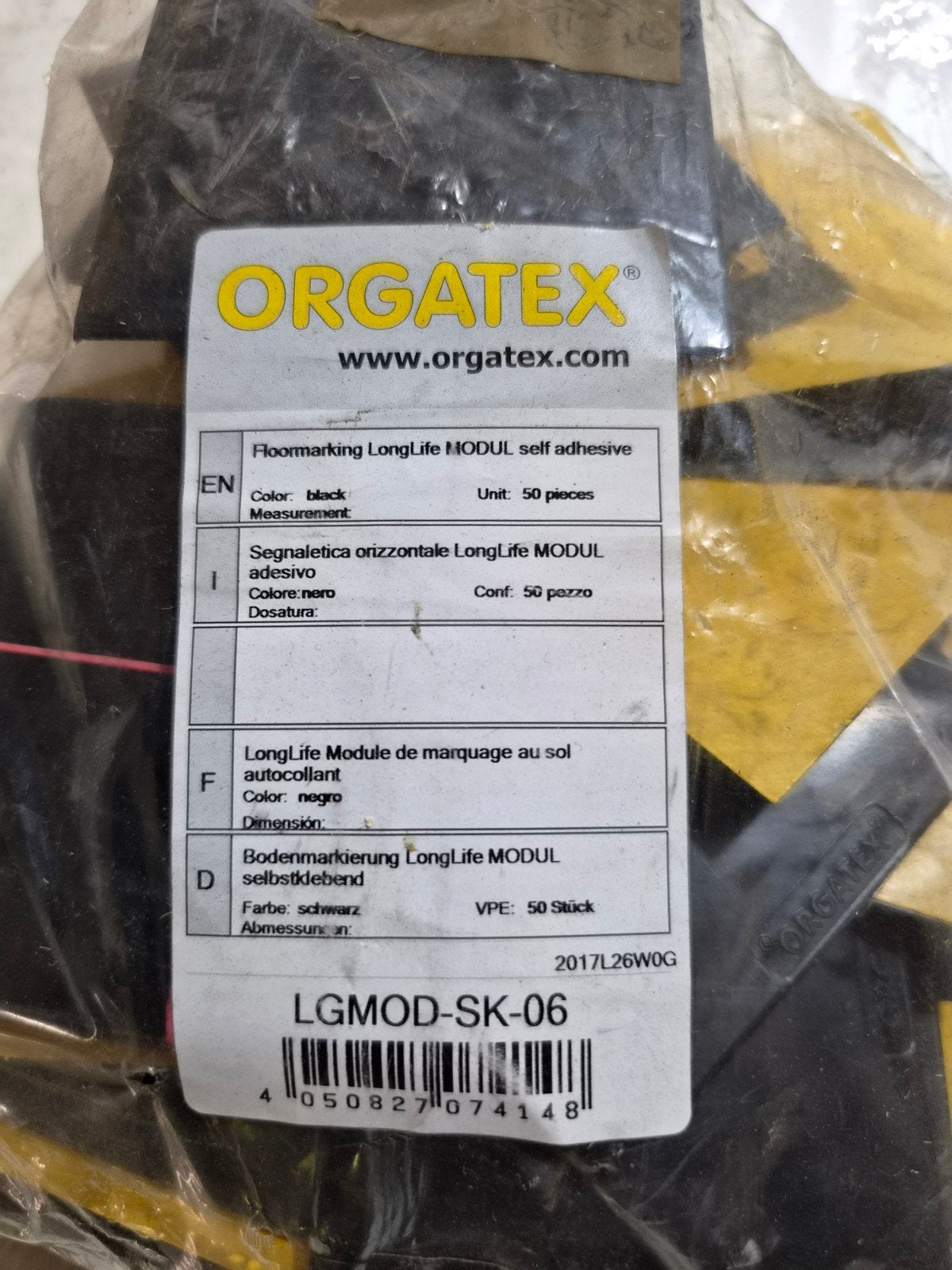 ORGATEX Zelfklevende Vloermarkering 50 St Zwart/Groen/Geel, Overige materialen, Zwart, Overige typen, Nieuw