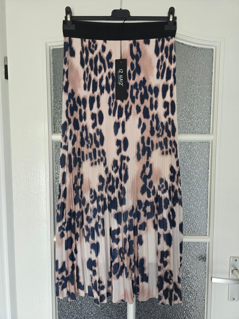 Nieuw iz naiz plooitok 38 40 42 panter, Kleding | Dames, Rokken, Ophalen of Verzenden, Nieuw, Maat 38/40 (M), Onder de knie