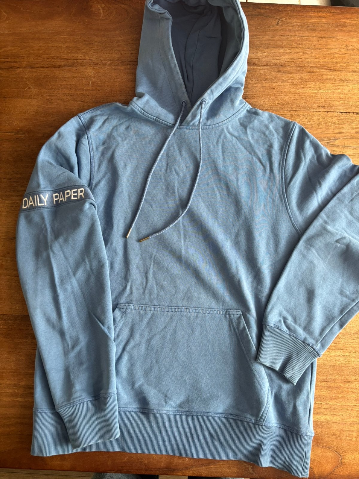 Daily paper hoody ijsblauw maat L, Ophalen of Verzenden, Zo goed als nieuw, Maat 52/54 (L), Blauw