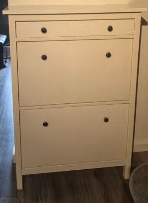 Witte schoenenkast met lade - IKEA Hemnes stijl, Ophalen, Gebruikt, Modern