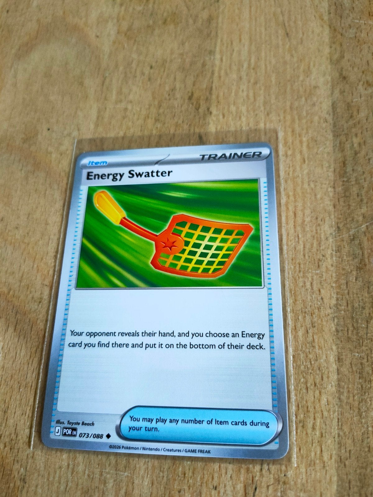 Energy Swatter Perfect Order 073/088 Pokémon Kaart, Ophalen of Verzenden, Nieuw, Losse kaart