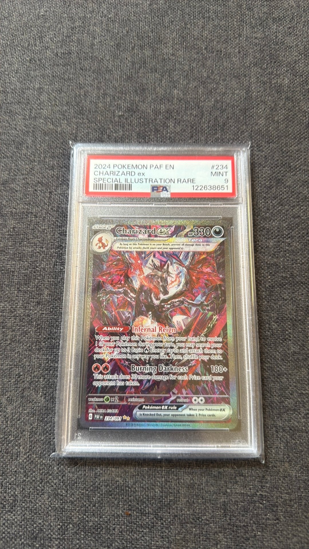 Psa 9 paldean fates Charizard EX, Ophalen, Zo goed als nieuw