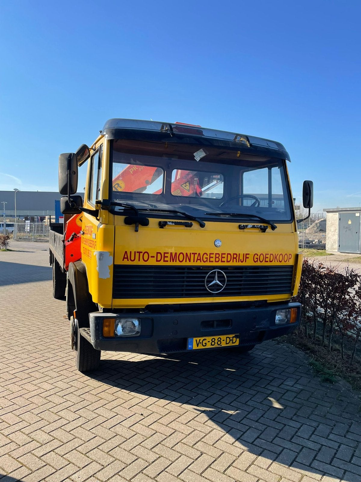 Mercedes 1114 palfinger PK10000 1989 handbak, Zwart, Bedrijf, Te koop, Achterwielaandrijving