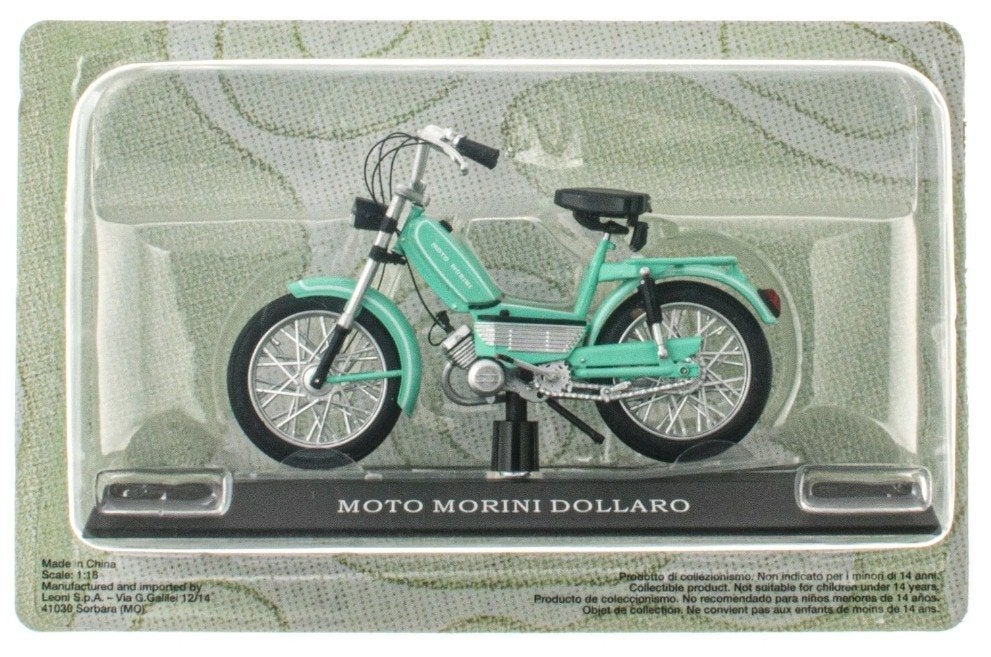 Moto Morino Dollaro brommer, groen 1:18 in ongeopende blist, Ophalen of Verzenden, Nieuw, Overige merken