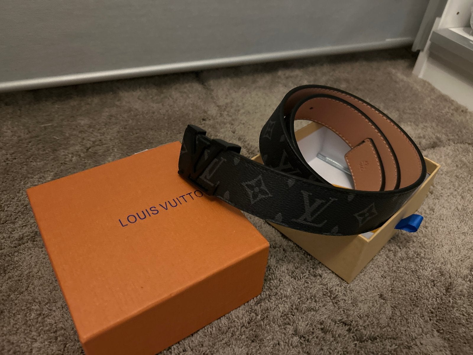 Louis Vuitton Riem - Nieuwstaat met doos, Verzenden, Nieuw, Zwart, Echt leder