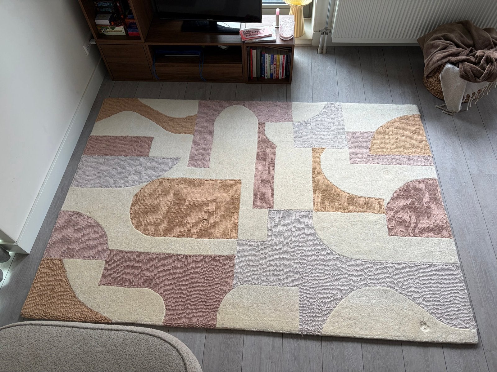 Westwing Vloerkleed Corin 160x230, Ophalen, Gebruikt, Beige, 150 tot 200 cm