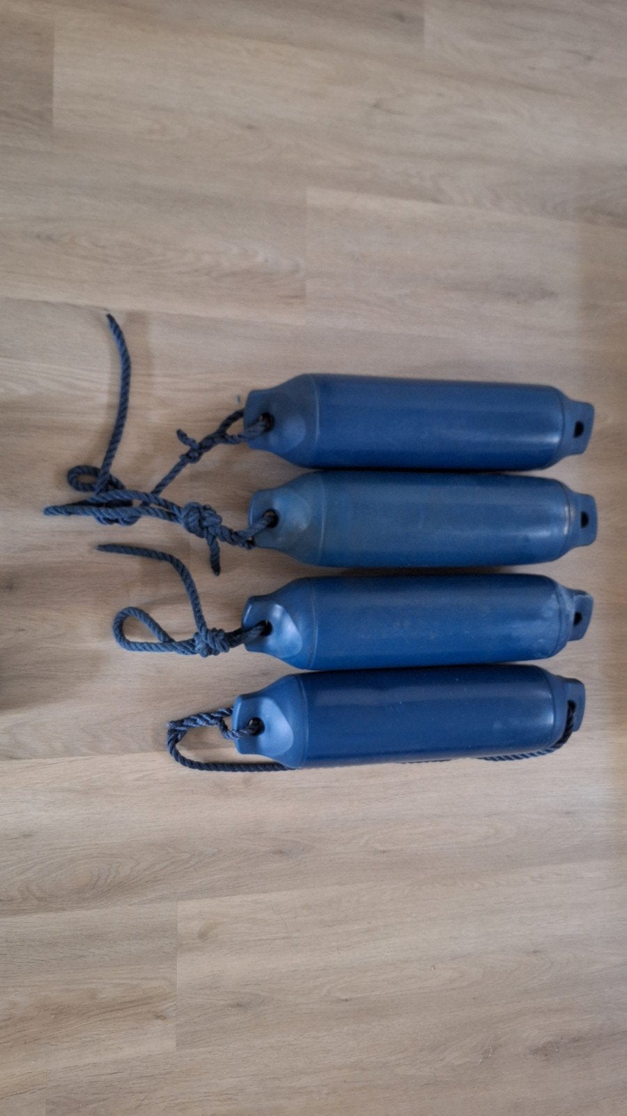 4x Blauwe Stootwillen / Fenders voor Boot, Watersport en Boten, Ophalen of Verzenden, Gebruikt, Overige typen