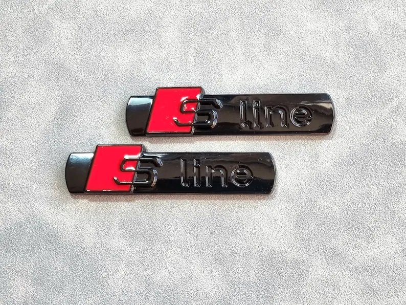 S-line Logo - Badges - Zwart Glans, Auto diversen, Ophalen of Verzenden, Nieuw