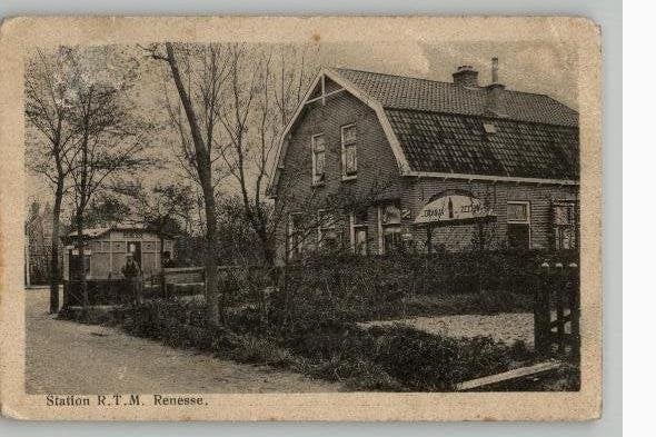 Station R.T.M. Renesse st 1932 SCHAARS, Verzamelen, Ophalen of Verzenden, 1920 tot 1940, Gelopen, Zeeland