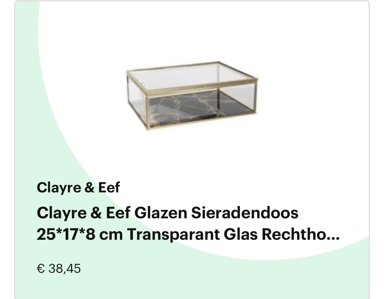 Clayre & Eef Sieradendoos, Ophalen, Zo goed als nieuw