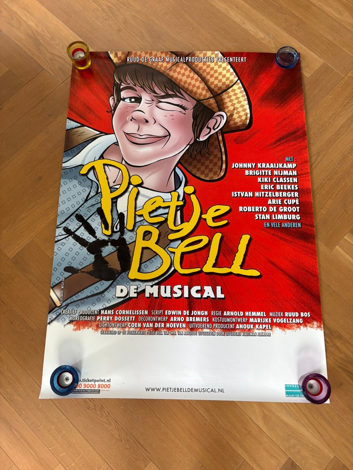 Pietje Bell de musical abri poster, Verzenden, Zo goed als nieuw, A1 t/m A3