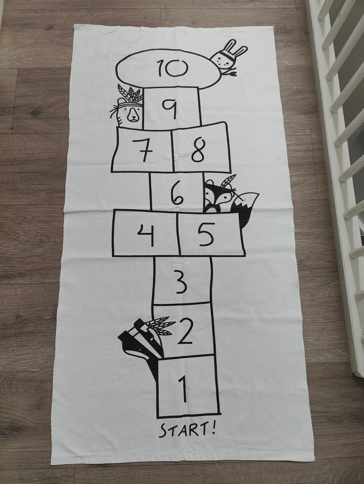 Hinkelbaan speelkleed vloerkleed beige, Ophalen of Verzenden, Zo goed als nieuw, Jongen of Meisje