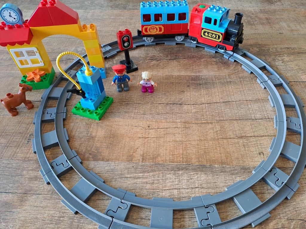 Duplo Treinset met locomotief, wagon en popjes, Kinderen en Baby's, Speelgoed | Duplo en Lego, Inclusief minifiguren, Ophalen of Verzenden