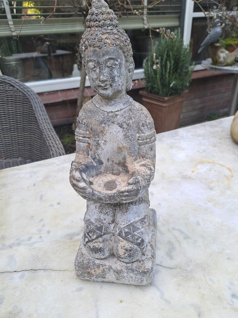Tuin boeddha  beton, Ophalen of Verzenden, Gebruikt