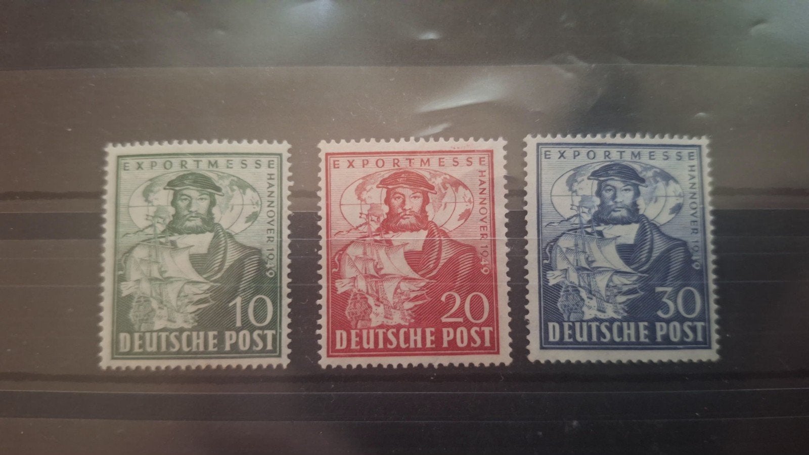 Duitse Postzegels Exportmesse Hannover 1949 (3 stuks), Ophalen of Verzenden, BRD, Gestempeld