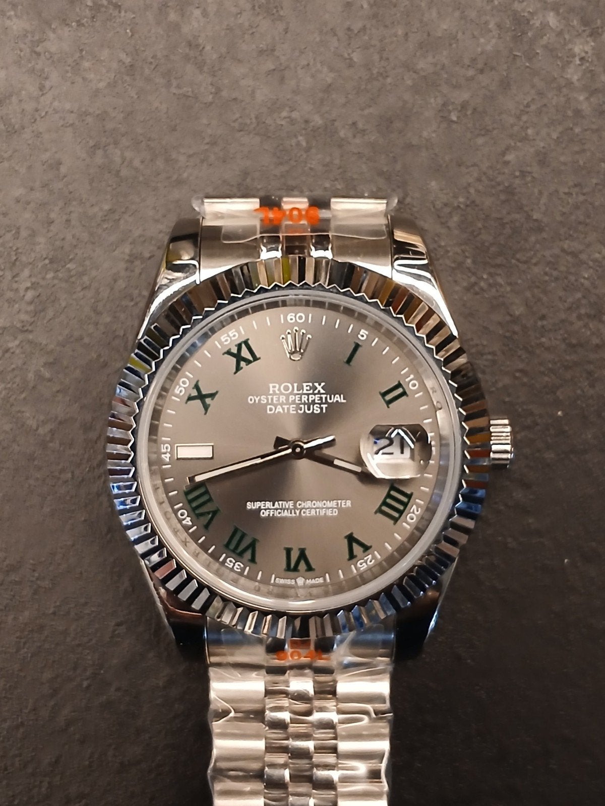 Datejust 41mm Wimbledon, Staal, Polshorloge, Nieuw, Ophalen of Verzenden