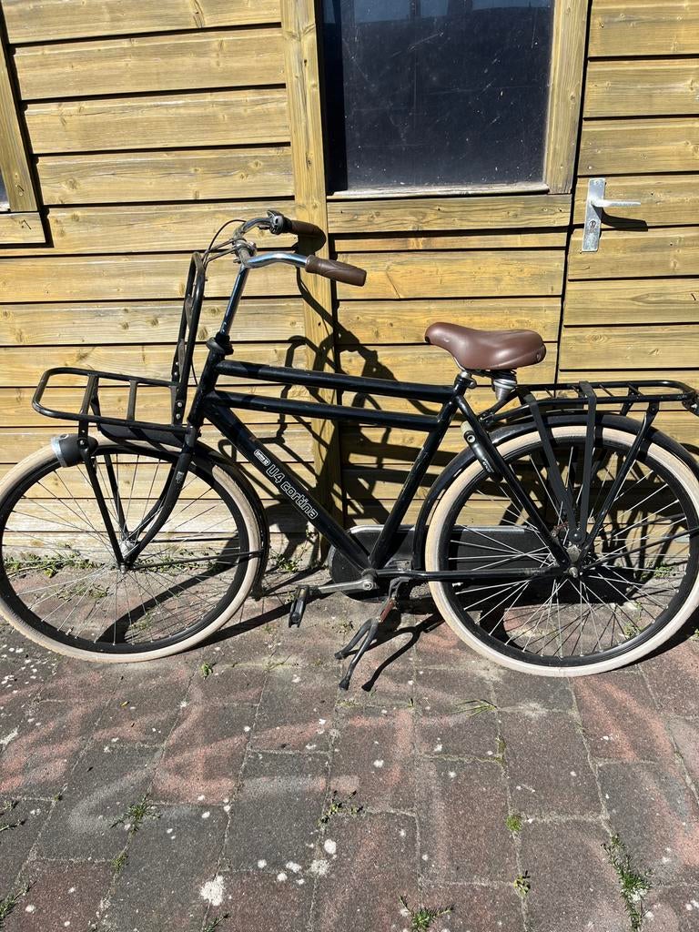 Cortina U4 Transportfiets - Zwart, Stevig en Compleet, Terugtraprem, Ophalen, Overige merken, 53 tot 56 cm