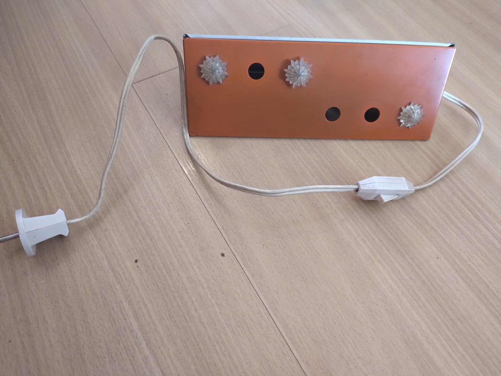 Vintage wandlamp met stervormpjes, oranje, Oranje, Overige fittingen, Ophalen of Verzenden, Overige merken
