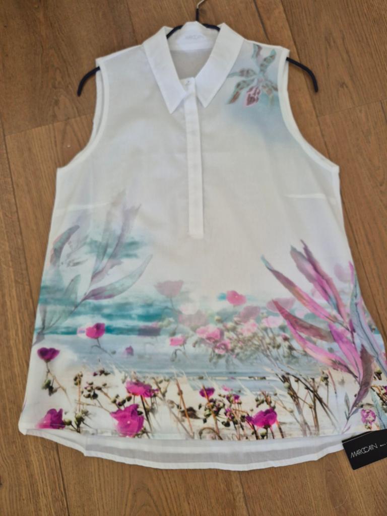 Marc Cain blouse maat 38-40, Kleding | Dames, Blouses en Tunieken, Maat 38/40 (M), Wit, Nieuw, Ophalen of Verzenden
