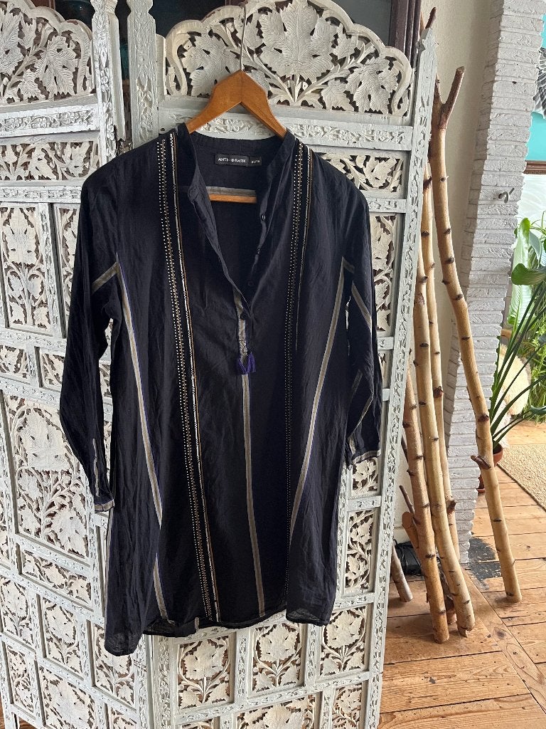 Antik Batik tuniek zwart maat S, Kleding | Dames, Blouses en Tunieken, Zwart, Ophalen of Verzenden, Maat 36 (S), Gedragen