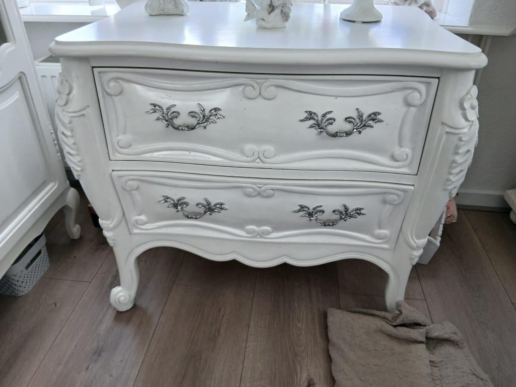 2x Brocante laden kasjes, Ophalen, 50 tot 100 cm, Zo goed als nieuw, 3 of 4 laden
