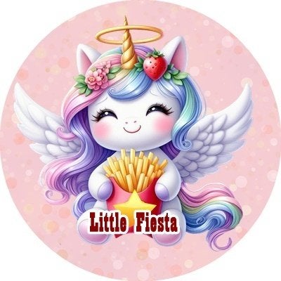 lf1085 luxe icing engel eenhoorn 18cm eetbare taart print, Ophalen of Verzenden, Nieuw, Taarten, Versiering