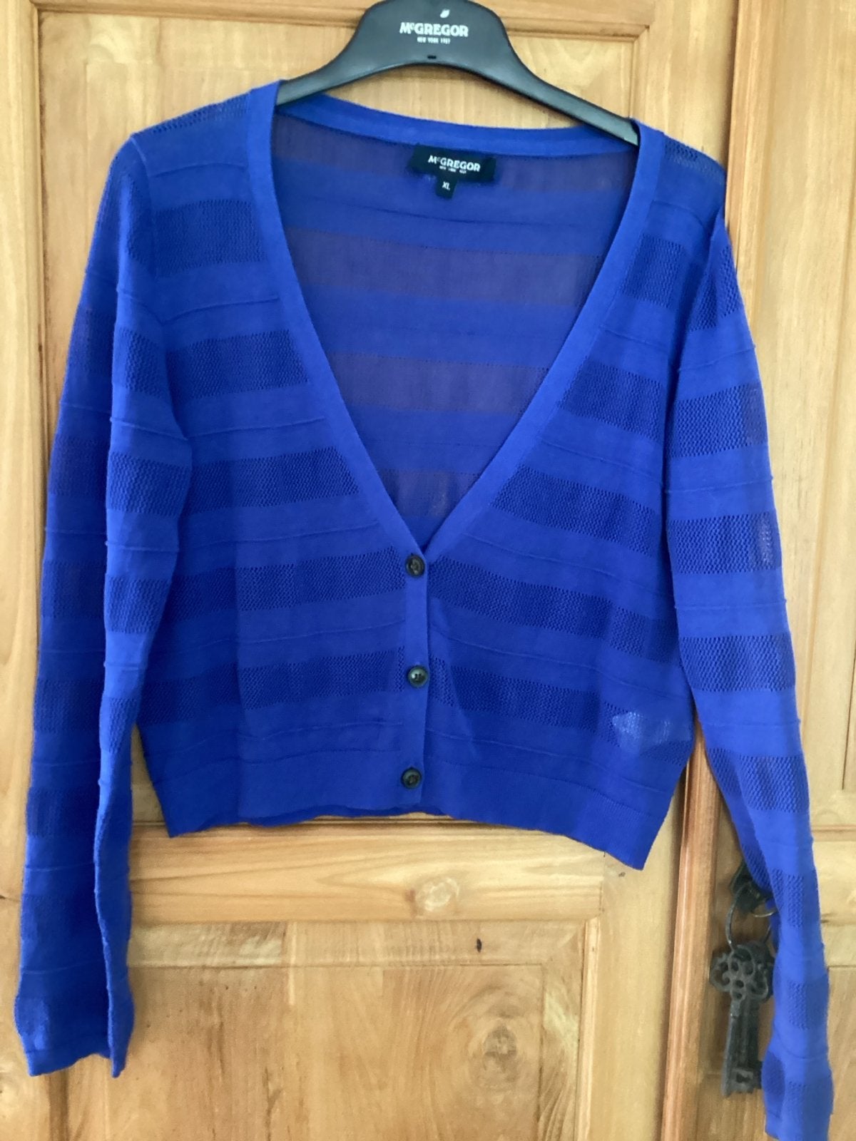 MC Gregor vestje XL - Prachtige kobalt kleur katoen, Verzenden, Nieuw, Blauw