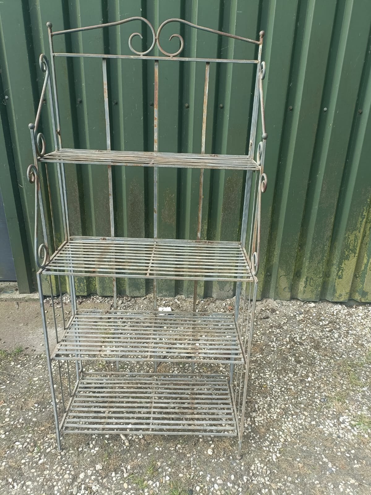 Zware smeedijzeren tuin etagere, Ophalen, Gebruikt