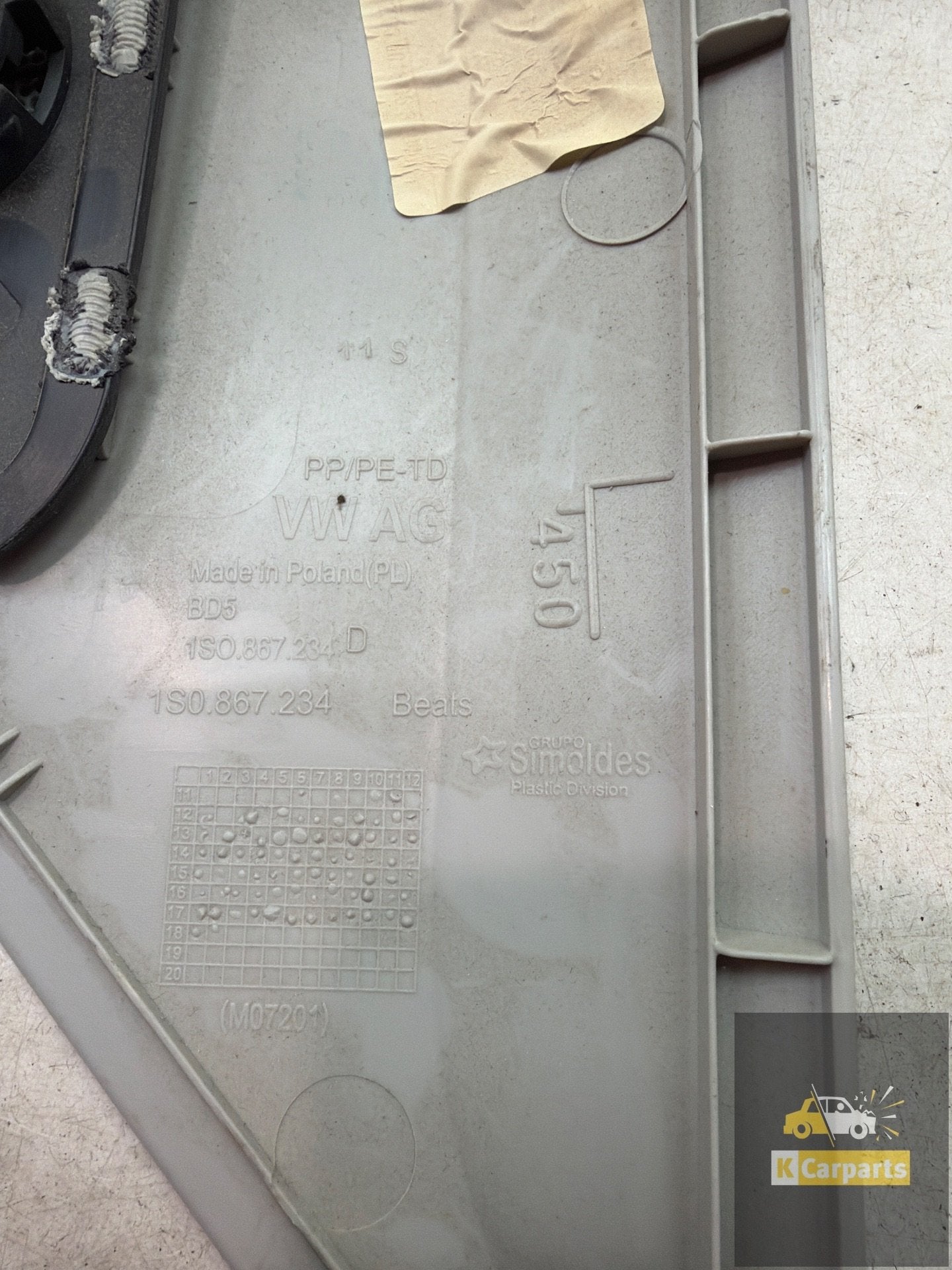 A-stijl Afdekkap rechts van een Volkswagen UP 1S0867234, Gebruikt, Volkswagen, Volkswagen AG, Berliner Ring 2
38440  Wolfsburg, DE