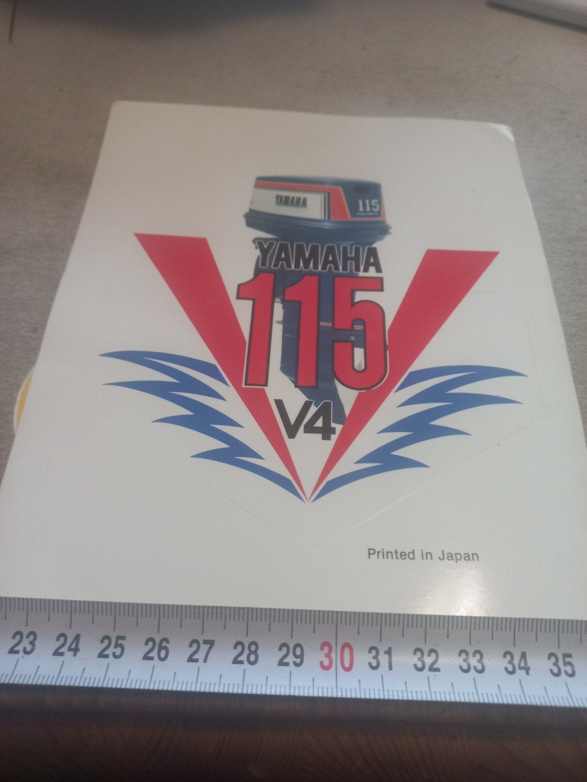 Yamaha 115 V4 Buitenboordmotor sticker, Ophalen of Verzenden, Zo goed als nieuw
