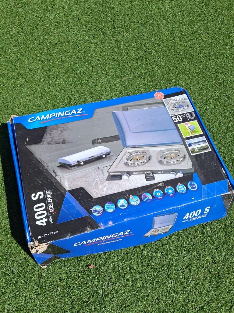 Campingaz 400 S Xcelerate Gasfornuis met doos, Caravans en Kamperen, Kampeeraccessoires, Ophalen, Gebruikt