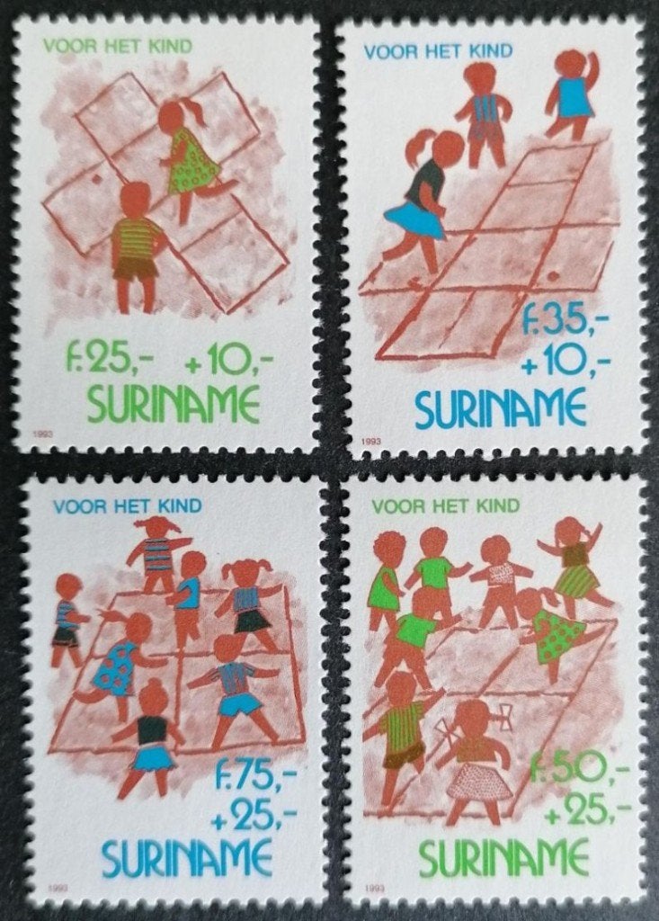 Suriname 1993 -  ZB 786-789 - Kinderpostzegels, Postzegels en Munten, Ophalen of Verzenden, Postfris