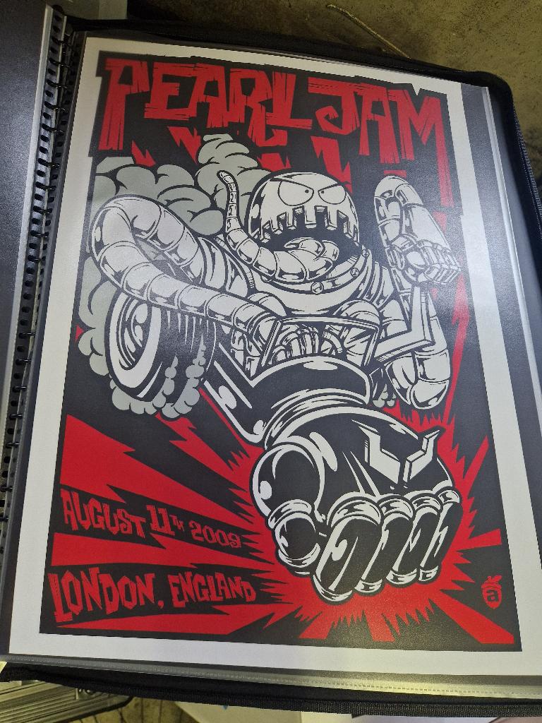 Pearl Jam - London 2009 poster, Rechthoekig Staand, Nieuw, Ophalen of Verzenden, A1 t/m A3