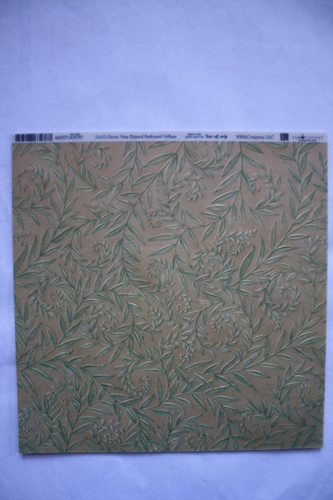 17 veldaisy embossing vellum green vine 0661, Hobby en Vrije tijd, Ophalen of Verzenden, Nieuw, Papier of Karton, Overige merken
