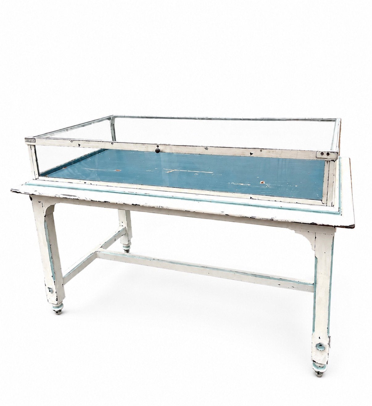 Vintage Winkelvitrine / Museumtafel - Authentiek & Sfeervol, Antiek en Kunst, Ophalen