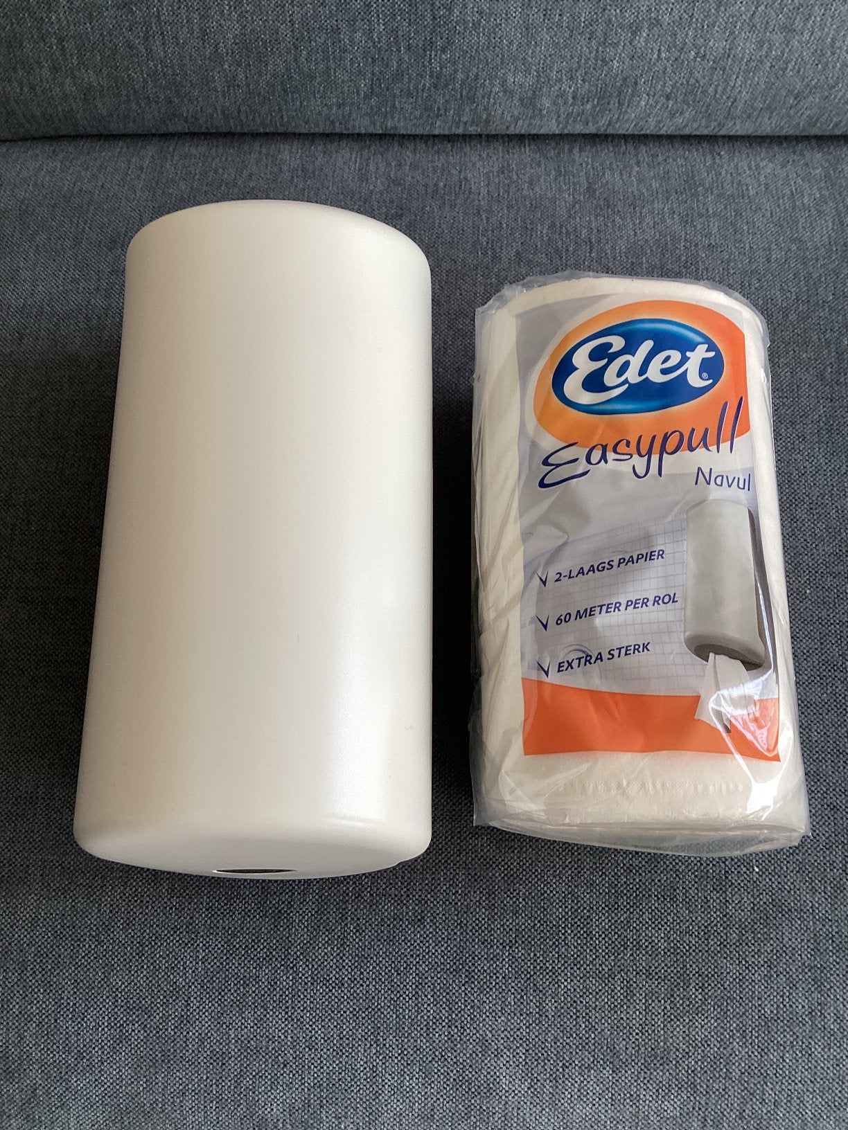 Edet Easypull dispenser, wit, met rol papier. Nieuw!, Ophalen of Verzenden, Nieuw